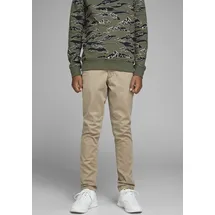 JACK & JONES Stoffhose mit Gesäßtaschen, beige, 158