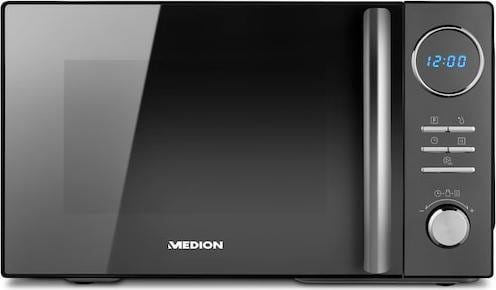 Medion MD 11493 Mikrowelle mit Grill und Heißluft 23L, Mikrowelle, Schwarz