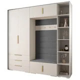 ABIKS MÖBEL Kompaktgarderobe INOVA 1 SATZ 10 Möbelset, Garderobe mit Kleiderstange und Regalen