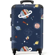 noboringsuitcases 4-Rollen Cabin 67 cm / 72 l blau/bunt