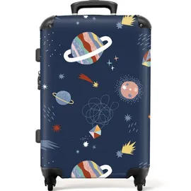 noboringsuitcases 4-Rollen Cabin 67 cm / 72 l blau/bunt