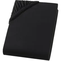 Carpe Sonno Spannbettlaken Jersey 90 x 200 - 120 x 200 - 140 x 200 - 160 x 200 - 180 x 200 - 200 x 200 cm schwarz