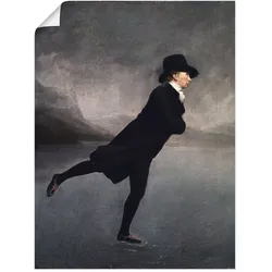 Artland Wandbild »Pfarrer Robert Walker beim Eislaufen«, Mann, (1 St.), als Leinwandbild, Poster in verschied. Größen Artland Farbe Bild(er): grau