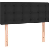 vidaXL Kopfteil, Bettkopfteil mit Holzbeinen, Höhenverstellbar Polsterkopfteil für Bett, Betthaupt Bettzubehör Schlafzimmer, Schwarz 100x5x78/88cm Kunstleder