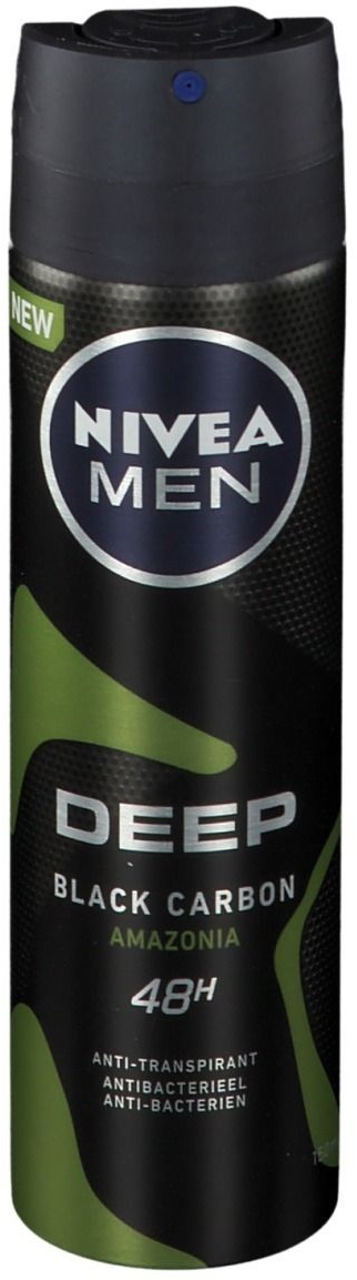 NIVEA MEN Deep Black Carbon Amazonia Déodorant Spray 48h 150 ml déodorant