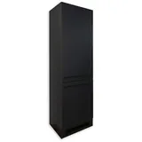 Stella Trading Kühlumbauschrank Jazz 60 x 211 x 57 cm Schwarz