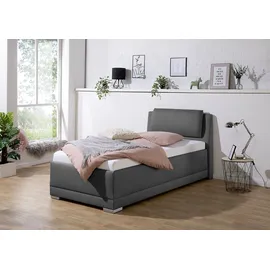 MAINTAL Polsterbett MAINTAL "Oderzo", grau (anthrazit), B:112cm L:230cm, Struktur (100% Polyester), Betten, Polsterbett, inkl. Bettkasten, Kopfteilverstellung, Matratzen in H2 oder H3 wählbar