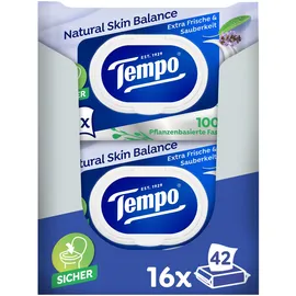 TENA Natural Skin Balance feuchte Toilettentücher 16 x 42 St.