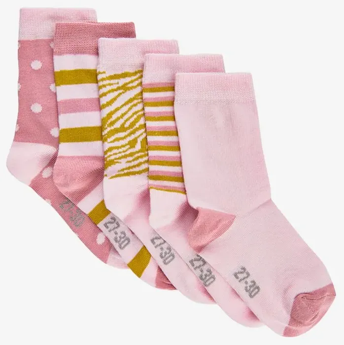 Minymo Sock w. Pattern (5-pack) hell rot (504) 19\22