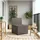 vidaXL 1-Sitzer Garten-Sofa Rattan-Look 0 x 0 x 0 cm Hellgrau