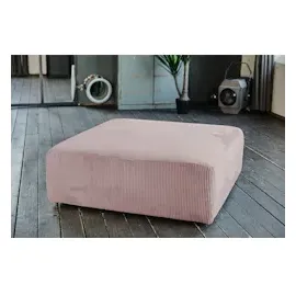 KAWOLA Hocker WIOLO SOFT Sitzelement für Modulsofa Cord rosa