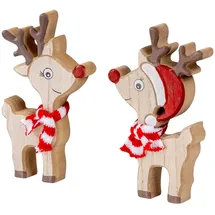 levandeo Deko Aufsteller Hirsch 2er Set