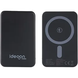 ideoon MagSafe Powerbank 5000 mAh, 15W Qi - Hochwertige kompakte Wireless Power Bank – Schnelles Laden Quick Charge für iPhone & Android – Mobiler