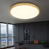 GLOBO LED Deckenlampe Metall Kunststoff messingfarben, Abstrahlwinkel, 30W 2700lm 3000K warmweiß,