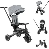 KIKKABOO Trix 2 8 In 1 Dreirad Buggy - Grey - One Size