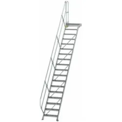 MUNK Aluminium-Treppe Plattform 45° 17 Stufen