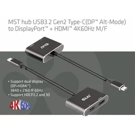 Club 3D Displayport-Adapter 4K60Hz Schwarz
