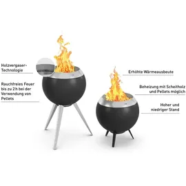 höfats MOON 45 Feuerschale mit niedrigem Fuß