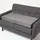 Homescapes Sitzkissen Bezug 100 x 50 x 10 cm grau 1-tlg.