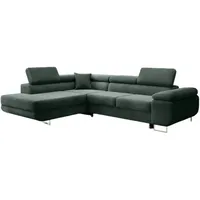 Luxusbetten24 Schlafsofa Designer Sofa Aston, mit Schlaf- und Klappfunktion grün