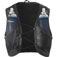 Salomon Active Skin 12 Unisex Hydrationsweste Trail running Wandern MTB mit Hydrationsflaschen, Einfache Flüssigkeitszufuhr, Präzise Passform, Optimierte Verstaumöglichkeiten, Schwarz, XL