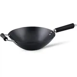 Ken Hom 31cm Carbonstahl Wokpfanne Induktion mit Antihaftbeschichtung, Excellence, Hitzebeständig Griff, Spülmaschinenfest, 5 Jahre Garantie