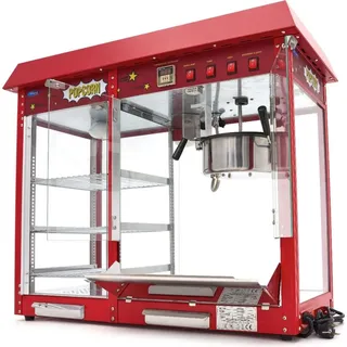 MAXIMA Popcornmaschine - 150gr - mit Warmhaltevitrine