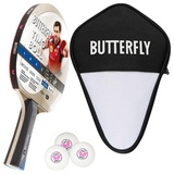 Butterfly Timo Boll Platin 85026 Tischtennisschläger + Hülle + 3x Bälle EINHEITSGRÖSSE