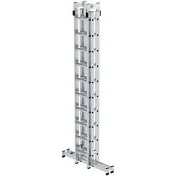 PROREGAL Sprossen-Stehleiter 4-teilig mit nivello®-Traverse 4x10 Sprossen