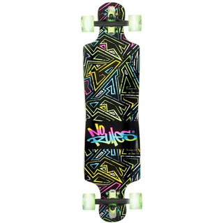 NoRules Longboard "Neon" in Schwarz - ab 6 Jahren