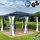 Brast Alu Pavillon PREMIUM 3,6 x 4,8 m inkl. 4 Seitenteile Beige