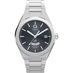 Quarzuhr TIMEX "CONTINENTAL GMT", silberfarben, Armbanduhren, Herren, Armbanduhr, Herrenuhr,Edelstahlarmband,Datum, Leuchtzeiger
