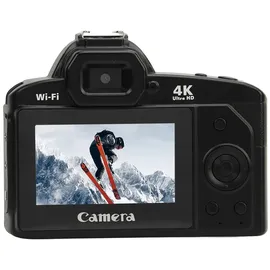 Cocosity 4K 64MP HD Nachtsicht-Digitalkamera 3-Zoll-IPS-Farbdisplay, WiFi-Digitalkamera, 16-facher Digitalzoom, 120-Grad-Weitwinkel mit Fülllicht