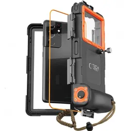 TECH-PROTECT Universal Wasserdichtes Tauchgehäuse schwarz-orange