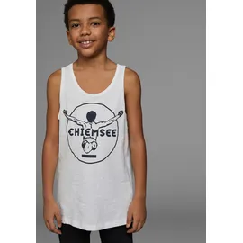 Chiemsee Tanktop "BASIC", Jungen, Gr. 152/158, weiß, Jersey, Obermaterial: 100% Baumwolle, bedruckt, Basic, lässig geschnitten, Tops Tanktop, mit Logo-Druck in Kontrast