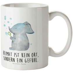 Mr. & Mrs. Panda Kinderbecher Elefant Seifenblasen – Weiß – Geschenk, Tasse, Kunststoffbecher, Gute, Kunststoff weiß