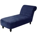 GUYIRT Samt Liegesessel Sesselhussen, Husse Für Liegesessel, Schonbezug Für Chaiselongue, Liegesofabezüge Für Wohnzimmer Schlafzimmer-Navy blau