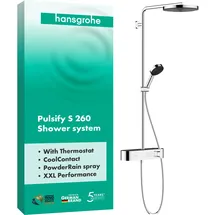 Hansgrohe Pulsify S Showerpipe 260 1jet mit Brausethermostat chrom