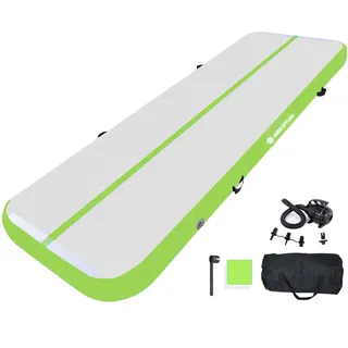MEKETUM Airtrack Turn Matte 2m 3m 4m 5m 10/20cm Dicke Turnen Matten Aufblasbar Gymnastikmatte Rutschfest Sportmatte für Zuhause/Training/Tumbling/Yoga/Outdoor/Fitness