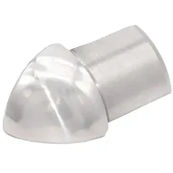 Runde Außenecke aus poliertem Edelstahl (H= 10 mm)