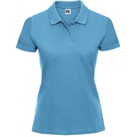 RUSSELL Ladies Classic Cotton Polo, Turquoise, XS