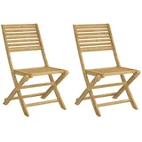 vidaXL Gartenstuhl 48,5 x 61,5 x 87 cm braun 2 St.