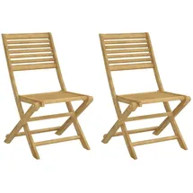 vidaXL Gartenstuhl 48,5 x 61,5 x 87 cm braun 2 St.