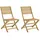 vidaXL Gartenstuhl 48,5 x 61,5 x 87 cm braun 2 St.