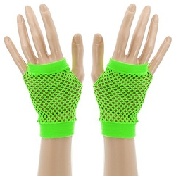 Netz-Handschuhe, neongrün