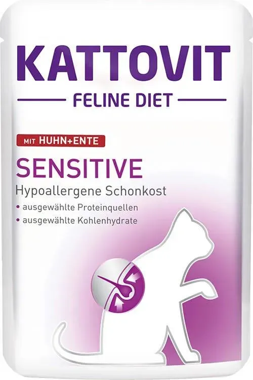 Kattovit Sensitive Huhn+Ente 85g-Beutel (Rabatt für Stammkunden 3%)