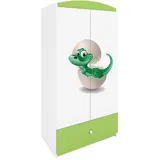 raumhirsch furniture Kinderkleiderschrank Raumhirsch 90 x 175 x 52 cm Holzwerkstoff grün