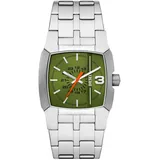 Diesel Herrenuhr Cliffhanger, Dreizeigeruhrwerk, 36mm Silbernes Edelstahlgehäuse mit Edelstahlarmband, DZ2150