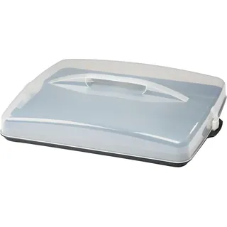 xavax Kuchen-Transportbox Blechkuchen-Transportbox - Schwarz/Transparent