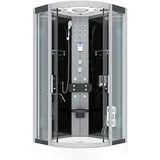 AcquaVapore Komplettdusche Duschkabine Fertigdusche Dusche D58-23T0-EC 100x100 cm mit 2K Scheiben Versiegelung